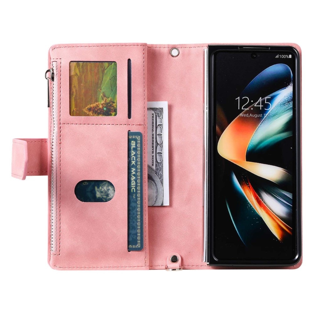 Lommebokveske Samsung Galaxy Z Fold 4 Quilted Rosa