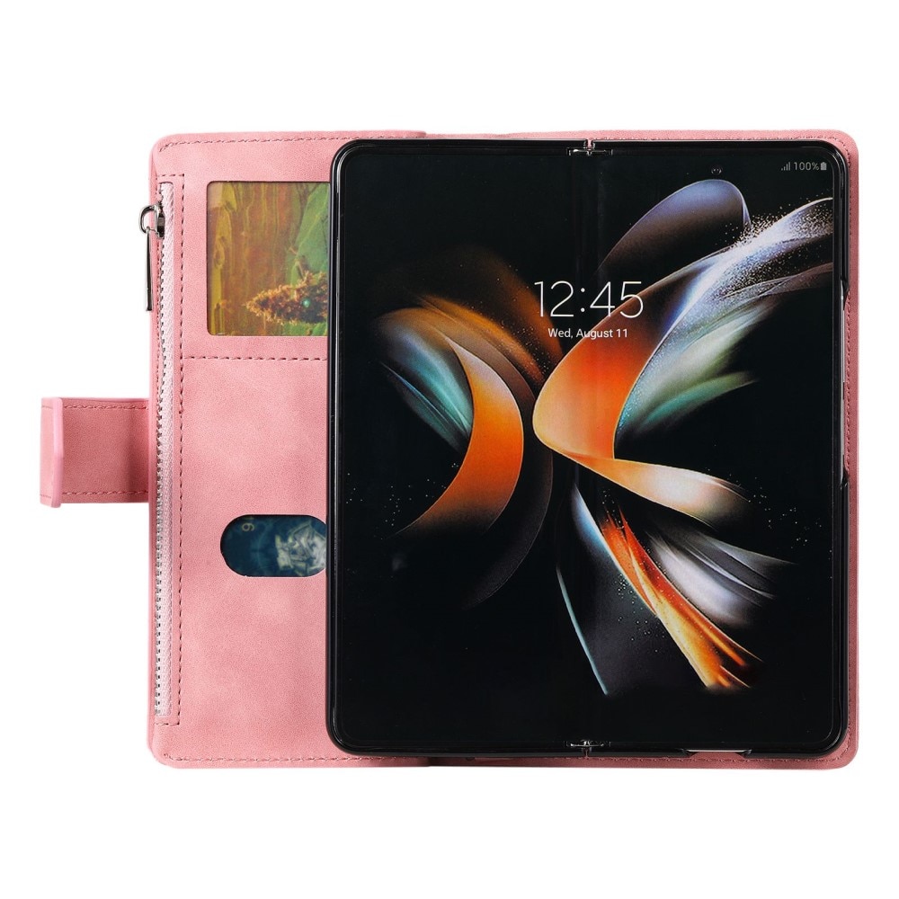 Lommebokveske Samsung Galaxy Z Fold 4 Quilted rosa