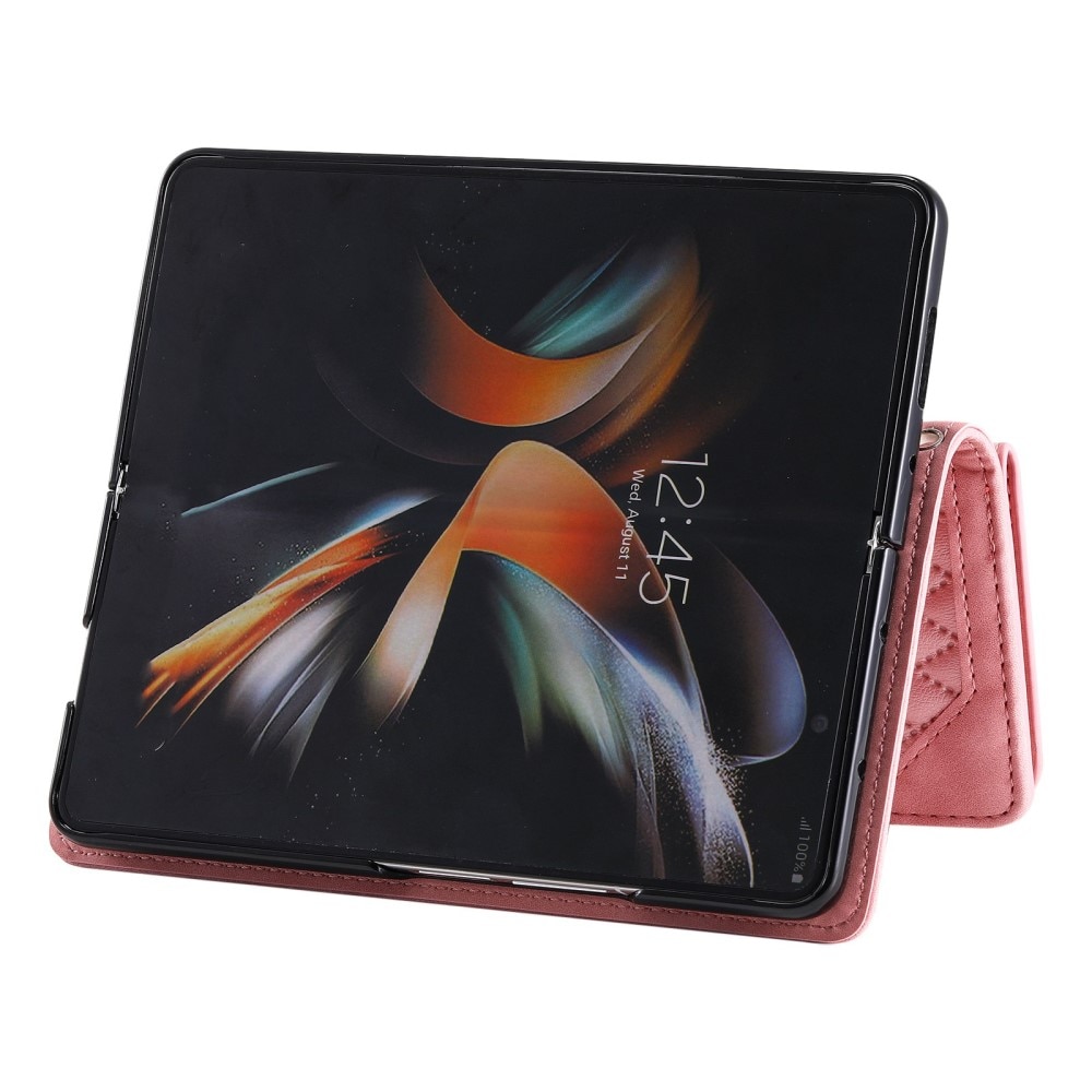 Lommebokveske Samsung Galaxy Z Fold 4 Quilted Rosa