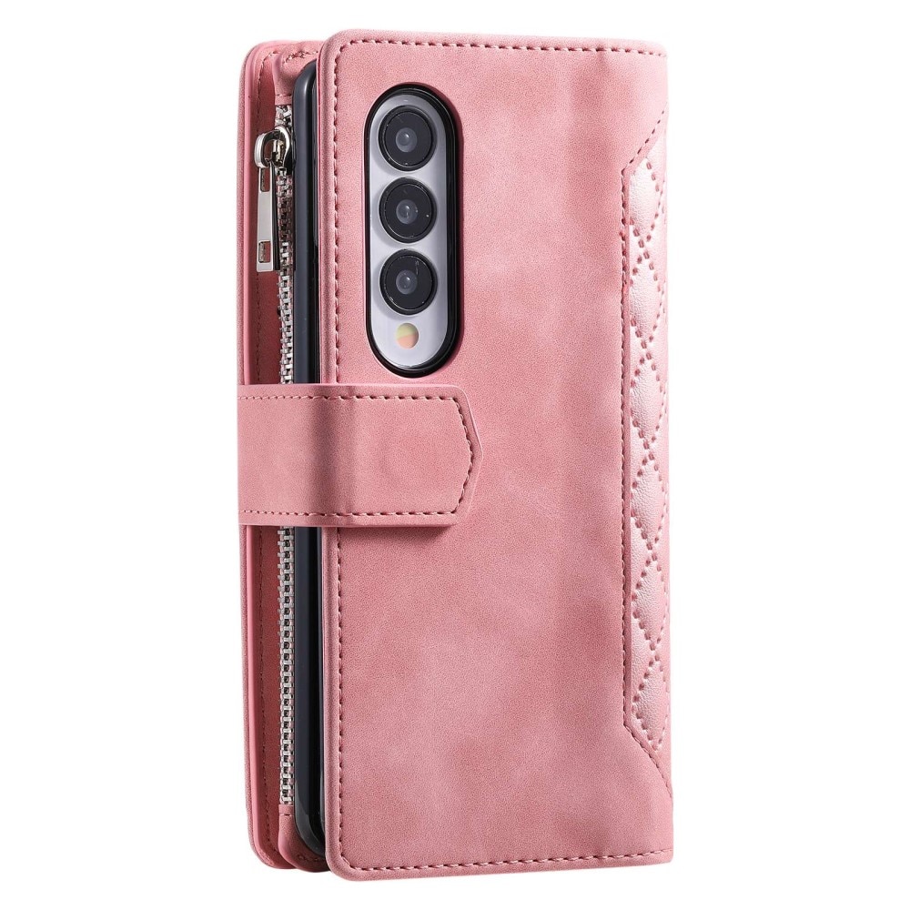 Lommebokveske Samsung Galaxy Z Fold 4 Quilted rosa