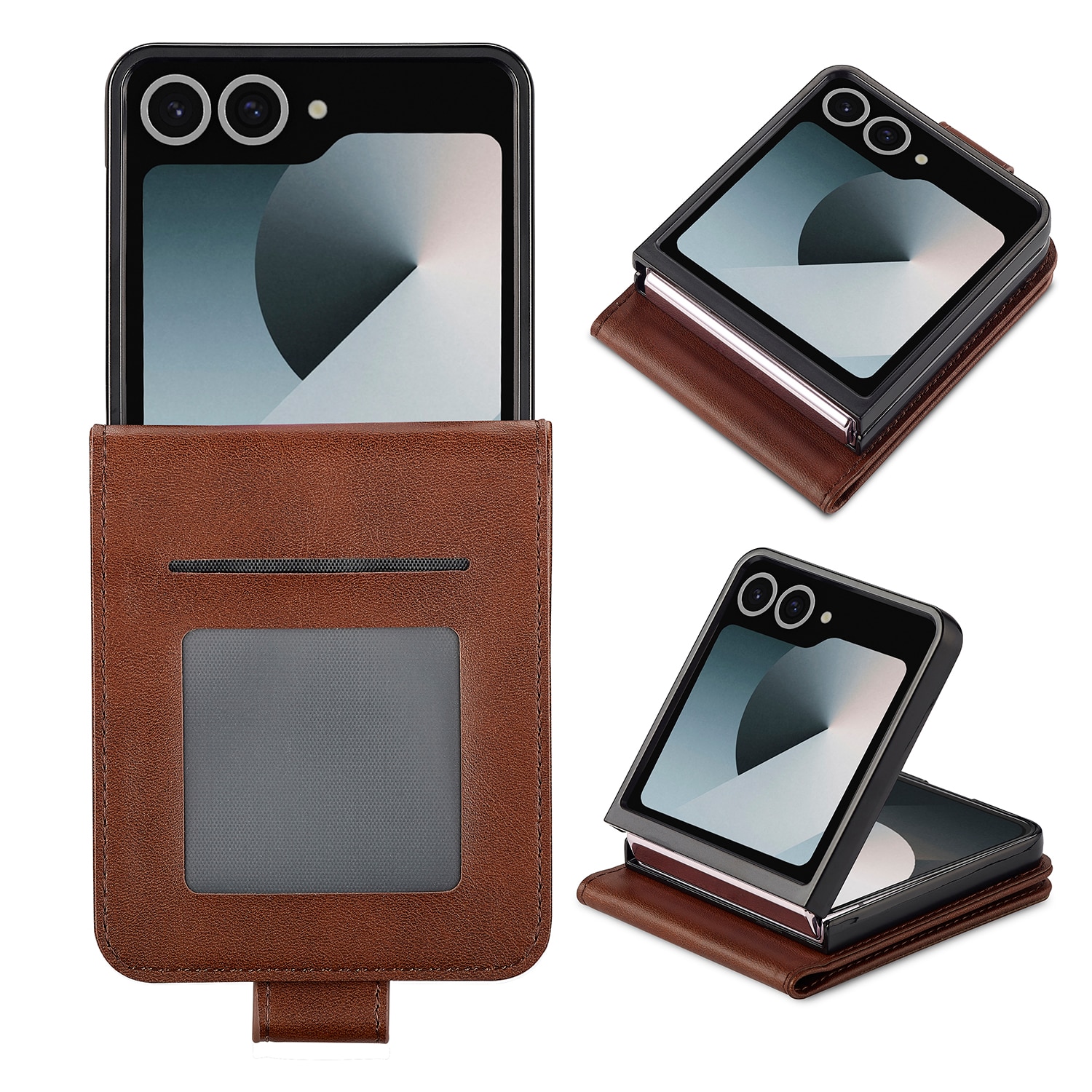 Lommebokdeksel Samsung Galaxy Z Flip 7 Brun