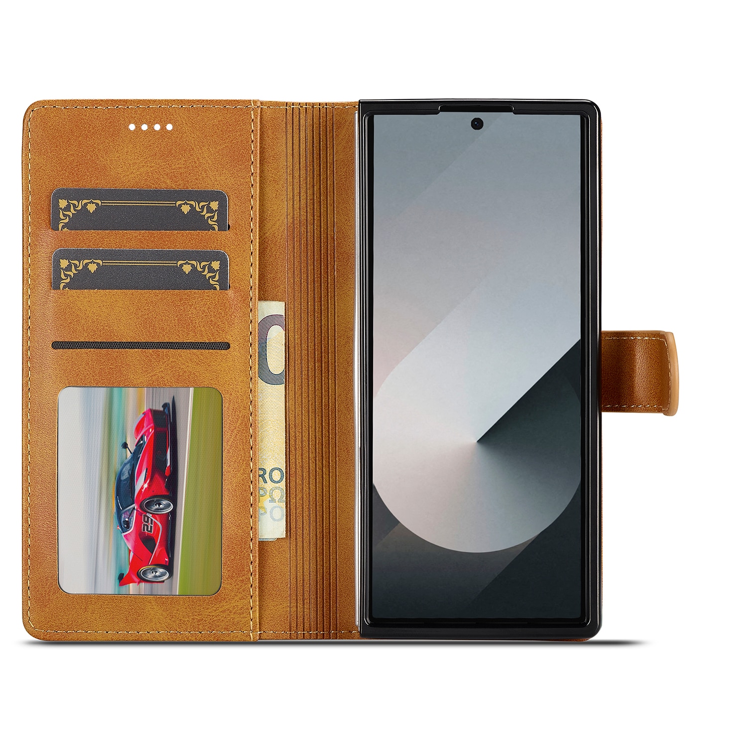 Lommebokdeksel Samsung Galaxy Z Fold 7 Cognac