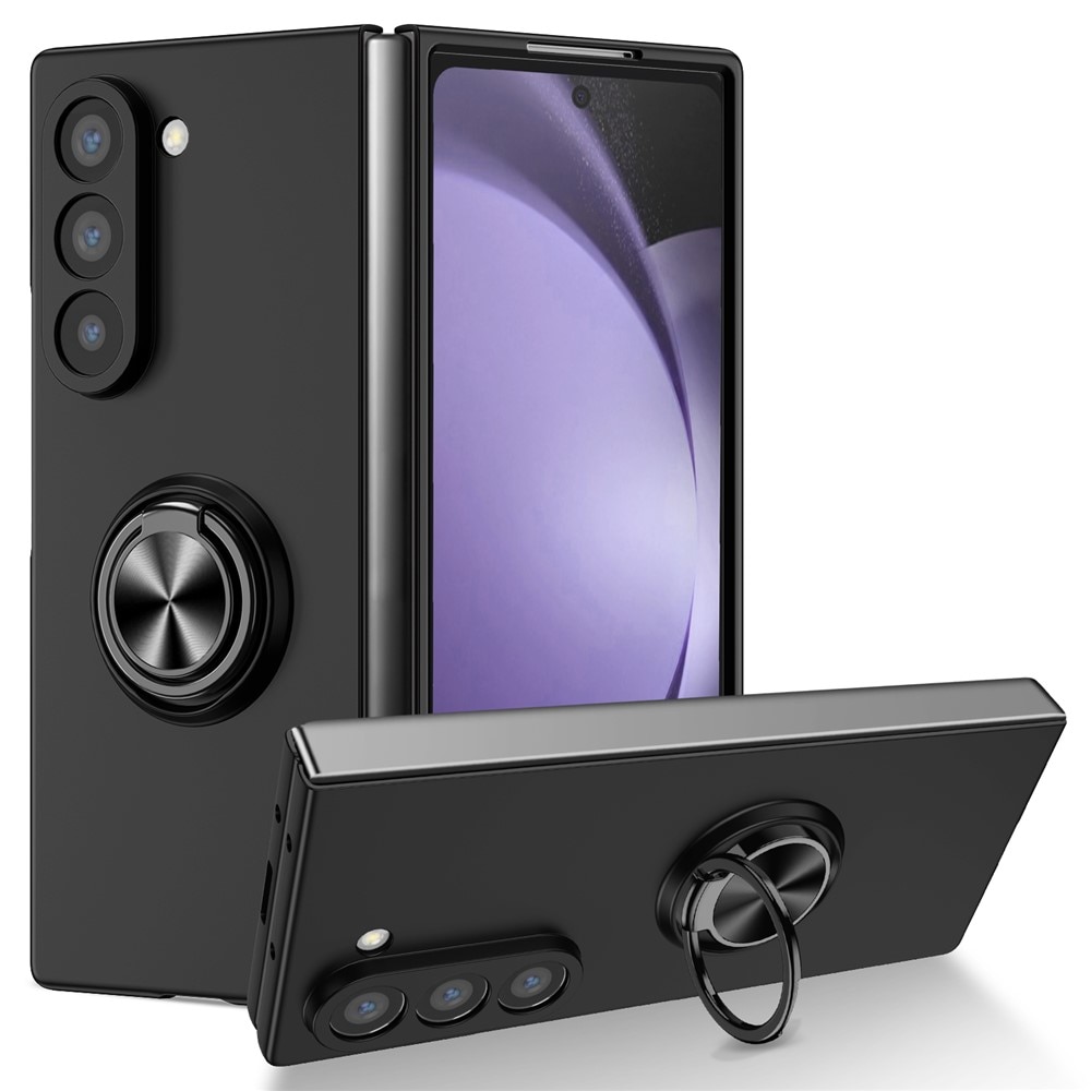 Samsung Galaxy Z Fold 7 Deksel magnetisk ringholder svart