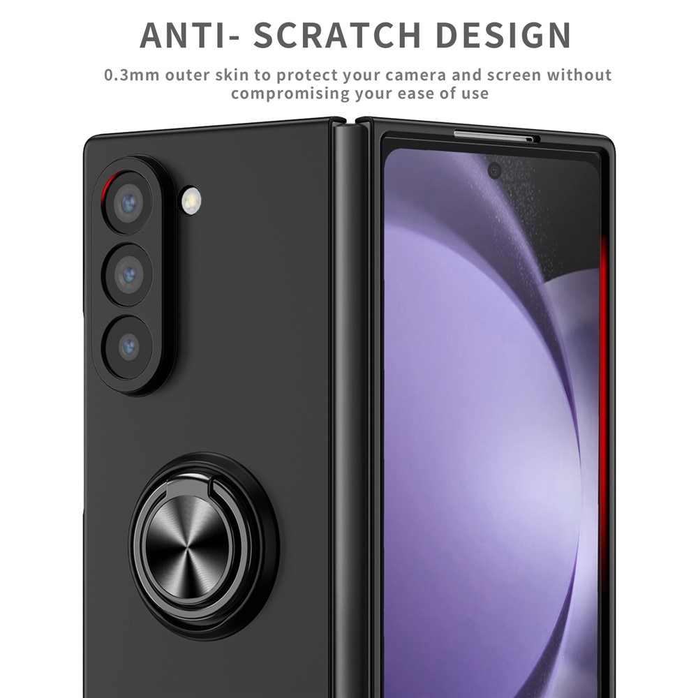 Samsung Galaxy Z Fold 7 Deksel magnetisk ringholder svart