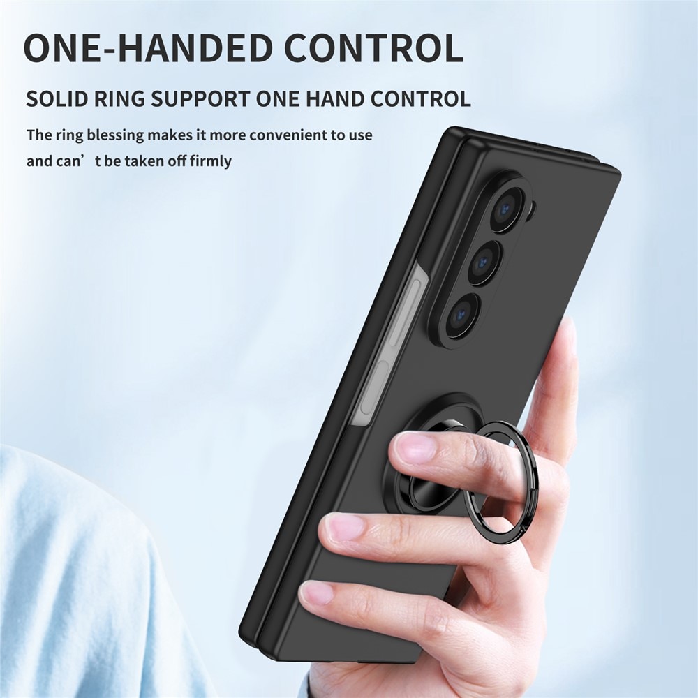 Samsung Galaxy Z Fold 7 Deksel magnetisk ringholder svart