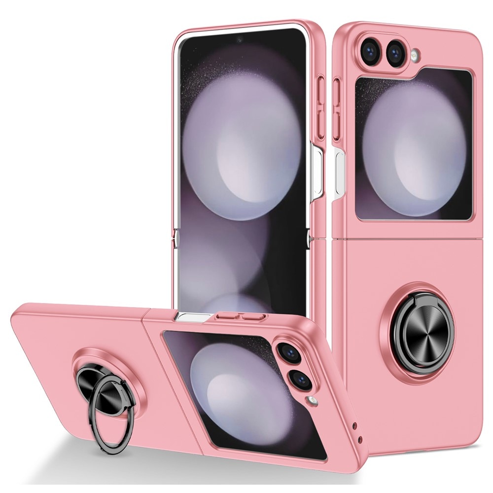 Samsung Galaxy Z Flip 7 Deksel magnetisk ringholder Rosa