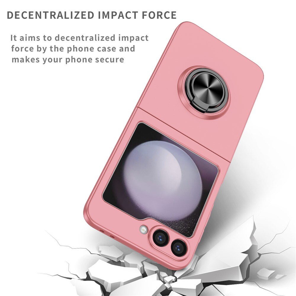 Samsung Galaxy Z Flip 7 Deksel magnetisk ringholder Rosa