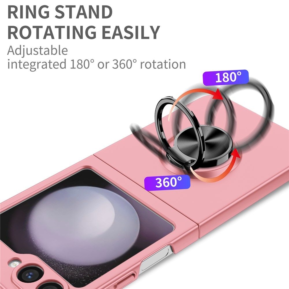 Samsung Galaxy Z Flip 7 Deksel magnetisk ringholder Rosa
