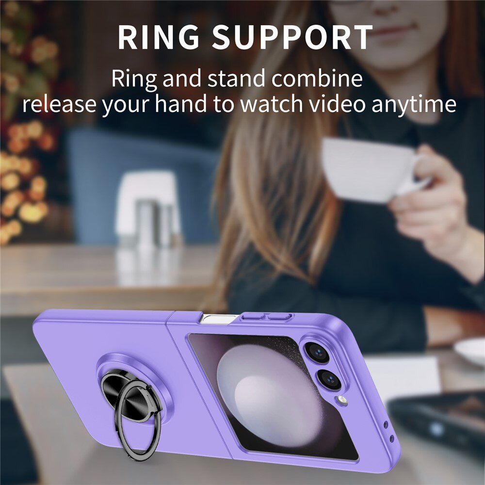 Samsung Galaxy Z Flip 7 Deksel magnetisk ringholder Lilla