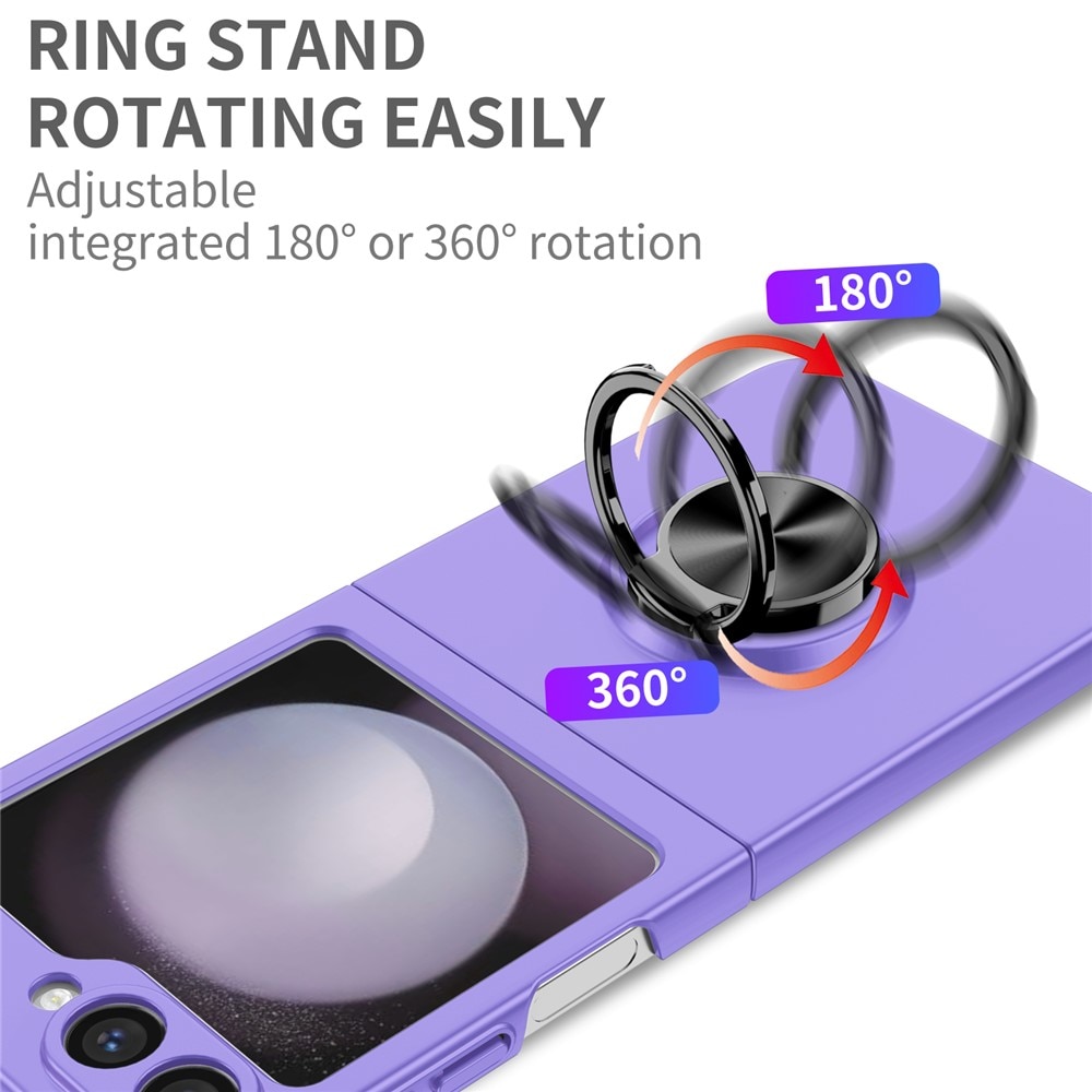 Samsung Galaxy Z Flip 7 Deksel magnetisk ringholder Lilla