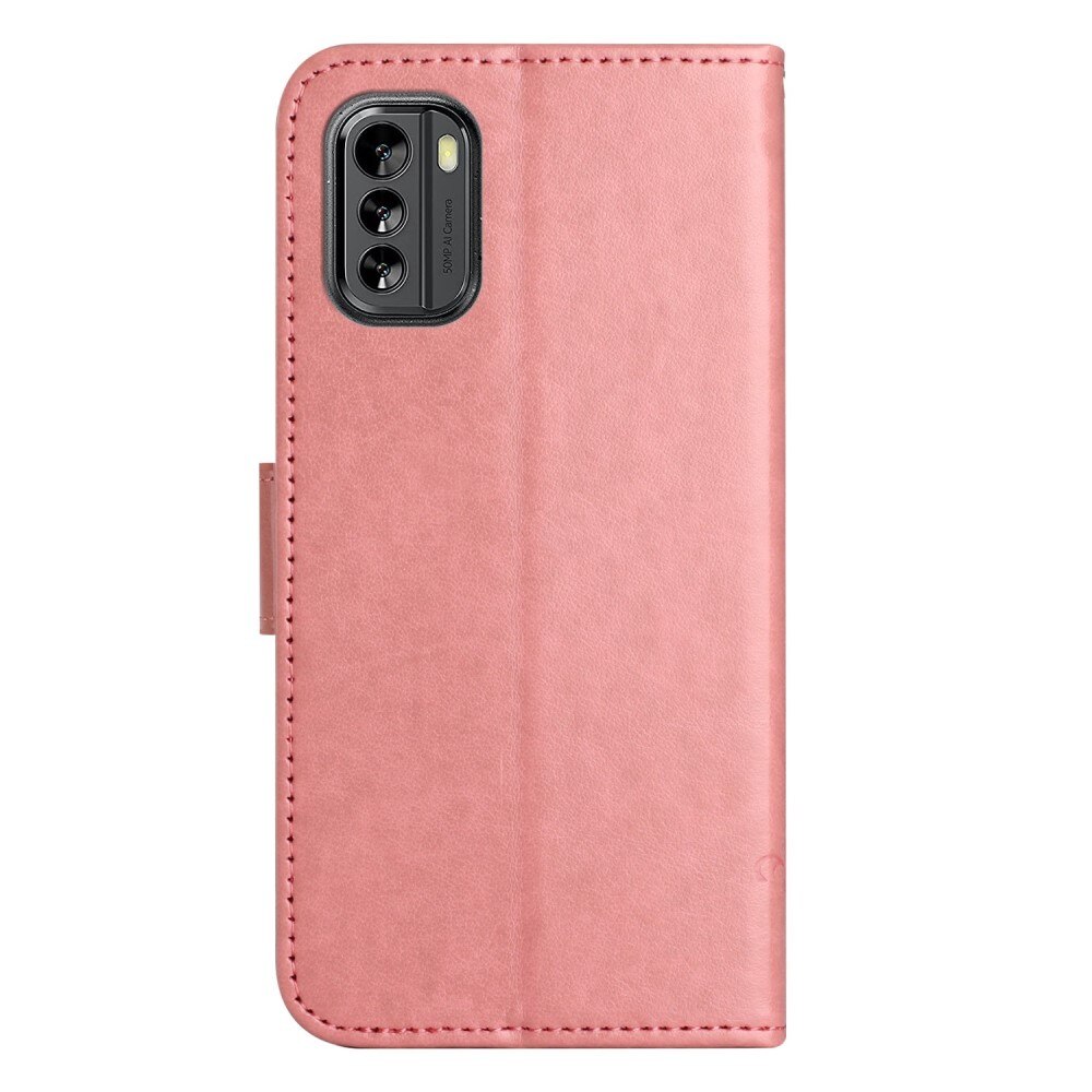 Lærveske Sommerfugler Nokia G60 rosa