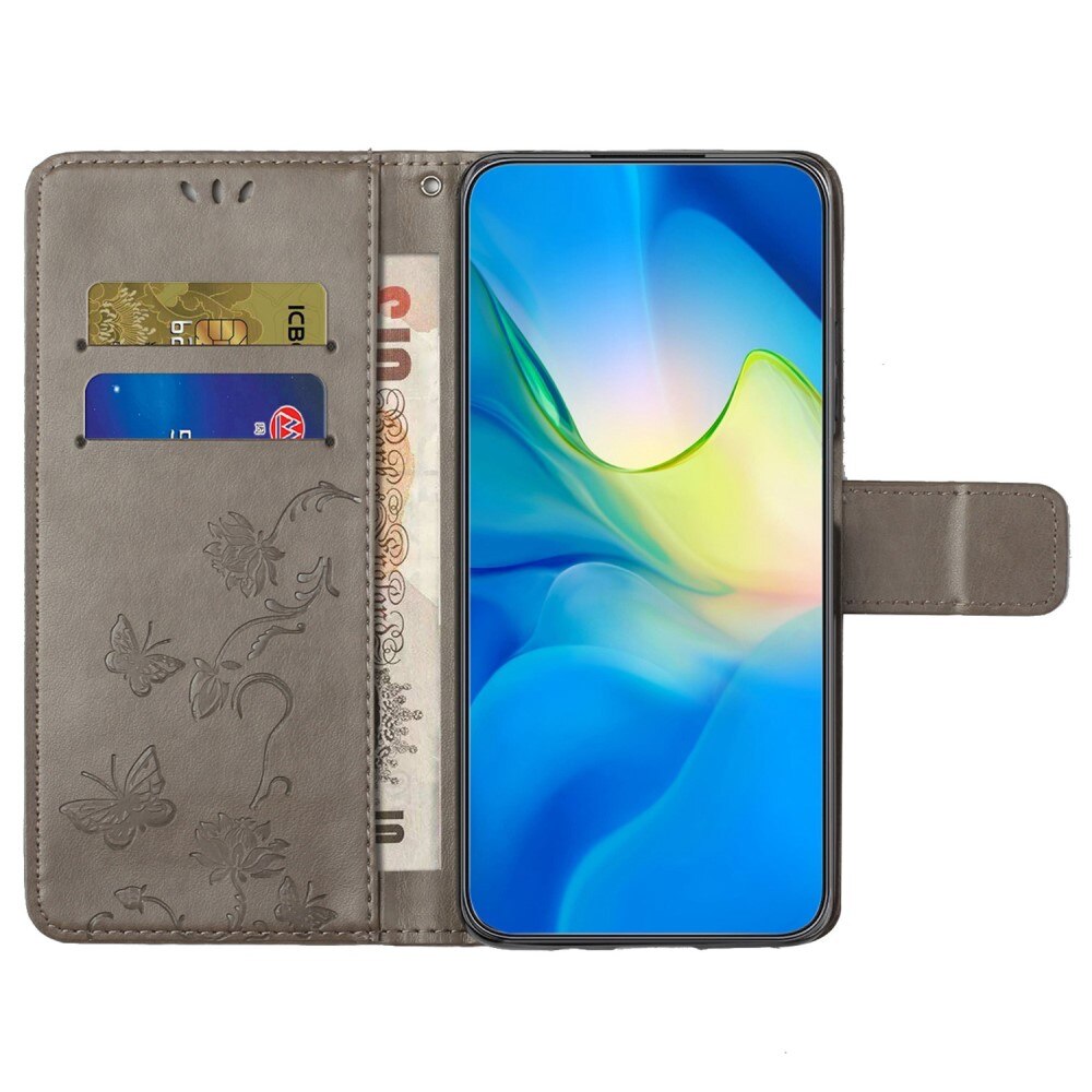 Lærveske Sommerfugler  Nokia G60 Grå