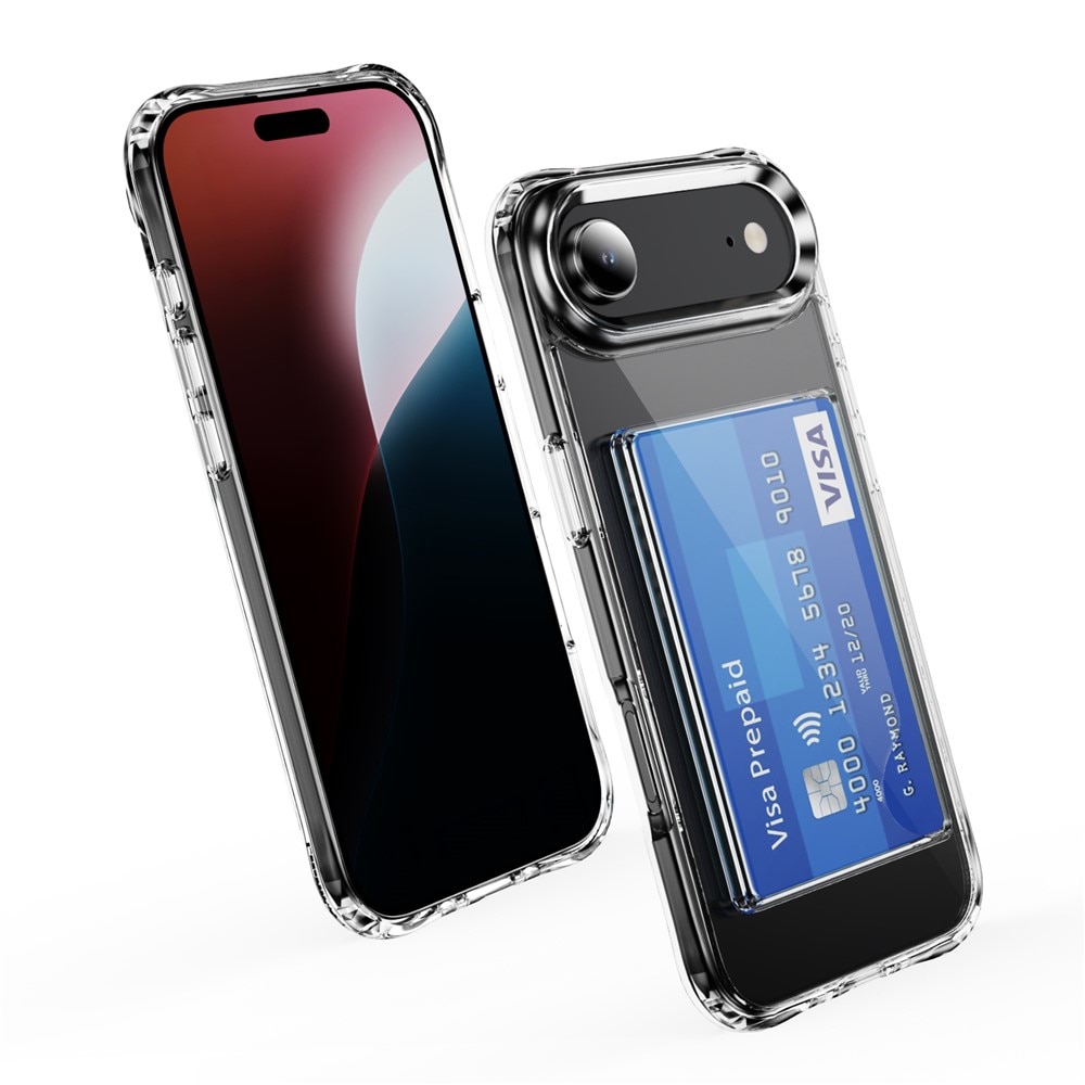 Hybriddeksel Kortholder iPhone 17 Air Gjennomsiktig