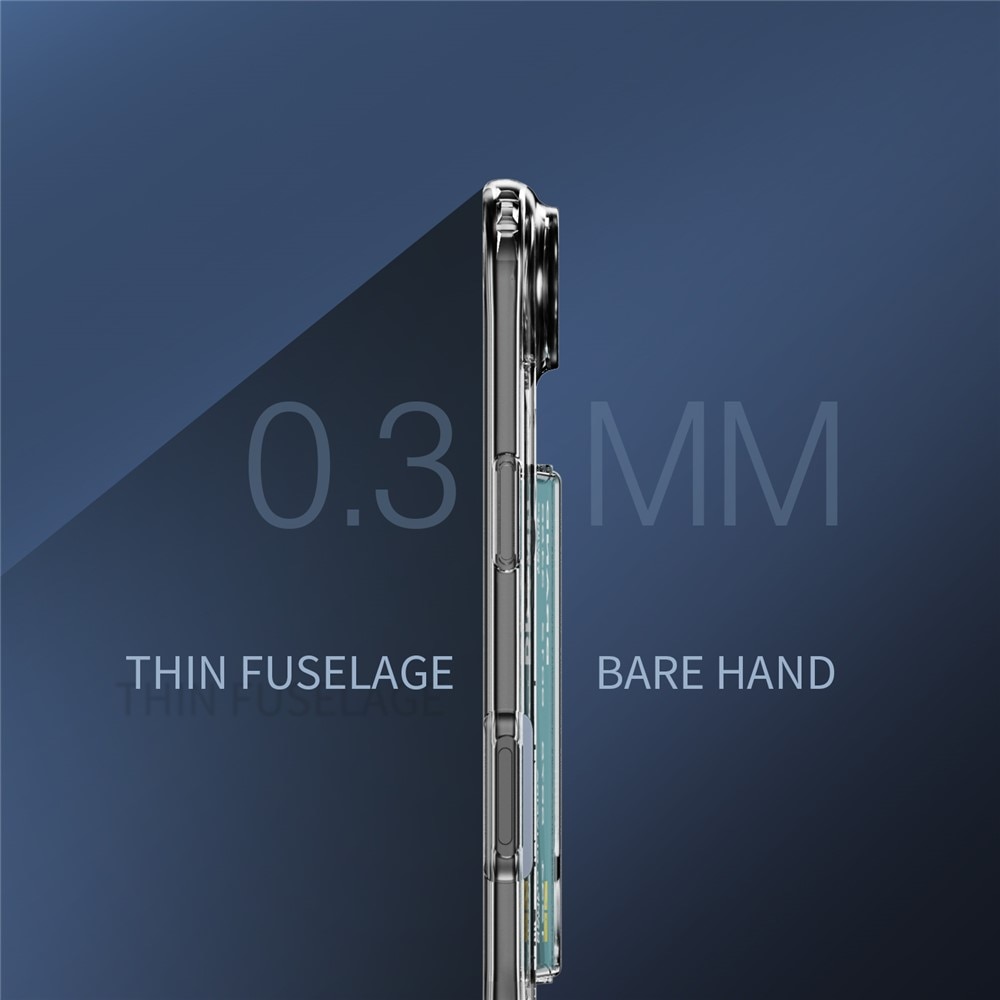 Hybriddeksel Kortholder iPhone 17 Air Gjennomsiktig