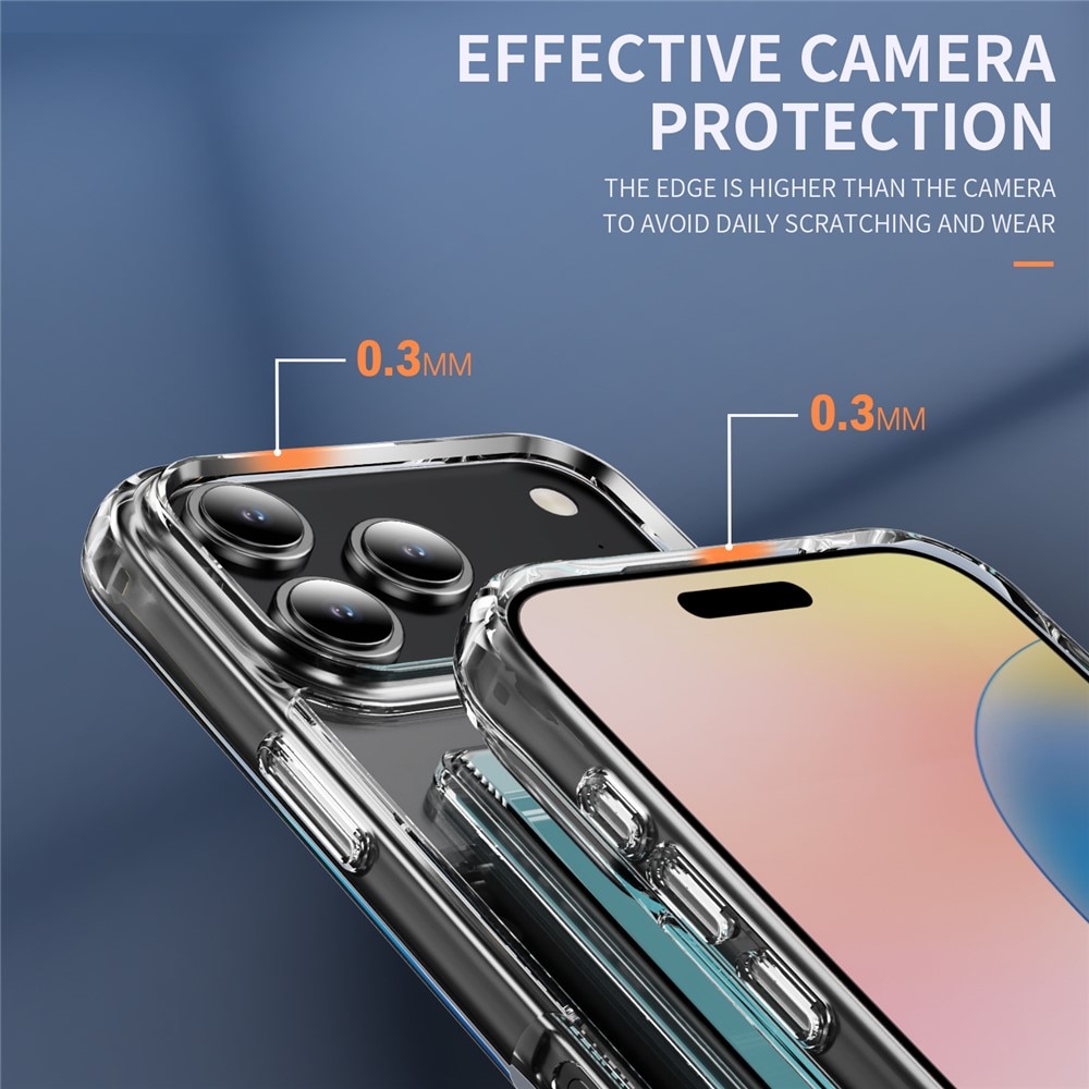 Hybriddeksel Kortholder iPhone 17 Pro Max Gjennomsiktig