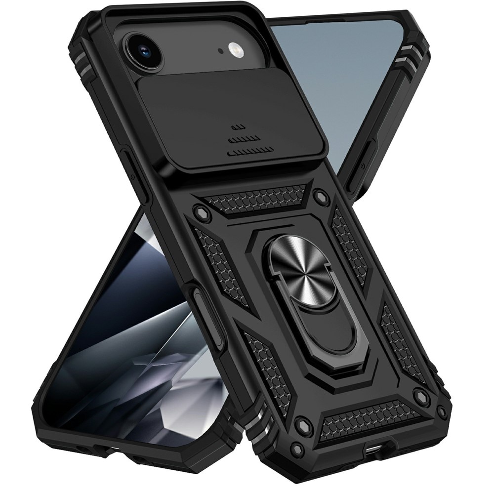 Hybriddeksel Ring + Kamerabeskyttelse iPhone 17 Air Svart