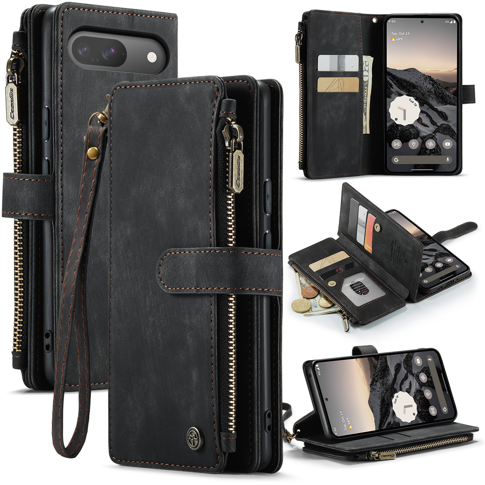 Zipper Wallet Google Pixel 10 Svart