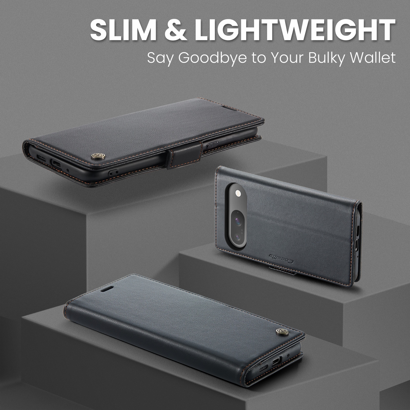 RFID blocking Slim Lommebokveske Google Pixel 10 Pro Svart