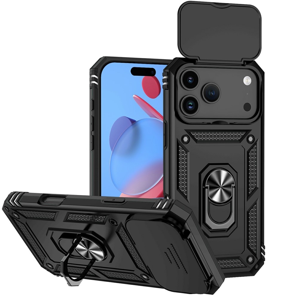 Hybriddeksel Ring + Kamerabeskyttelse iPhone 17 Pro Max Svart