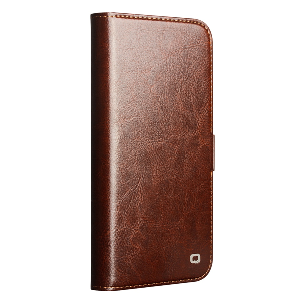 iPhone 17 Pro Max Leather Wallet Case Brun