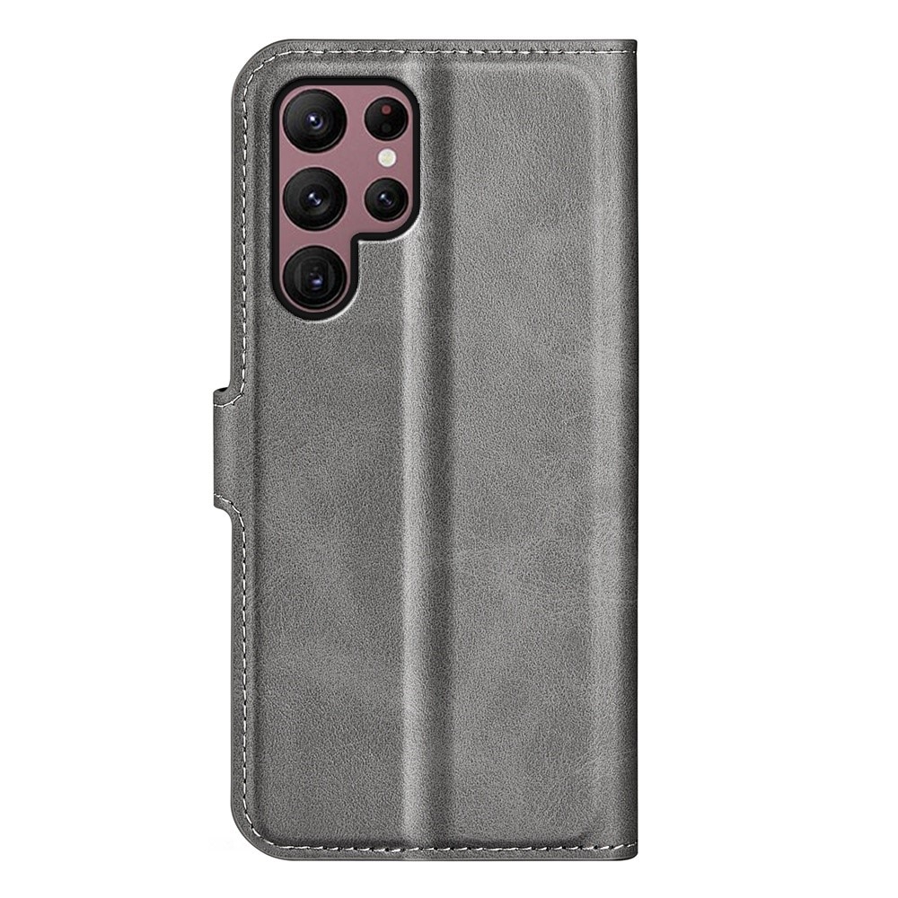 Leather Wallet Samsung Galaxy S23 Ultra Grey