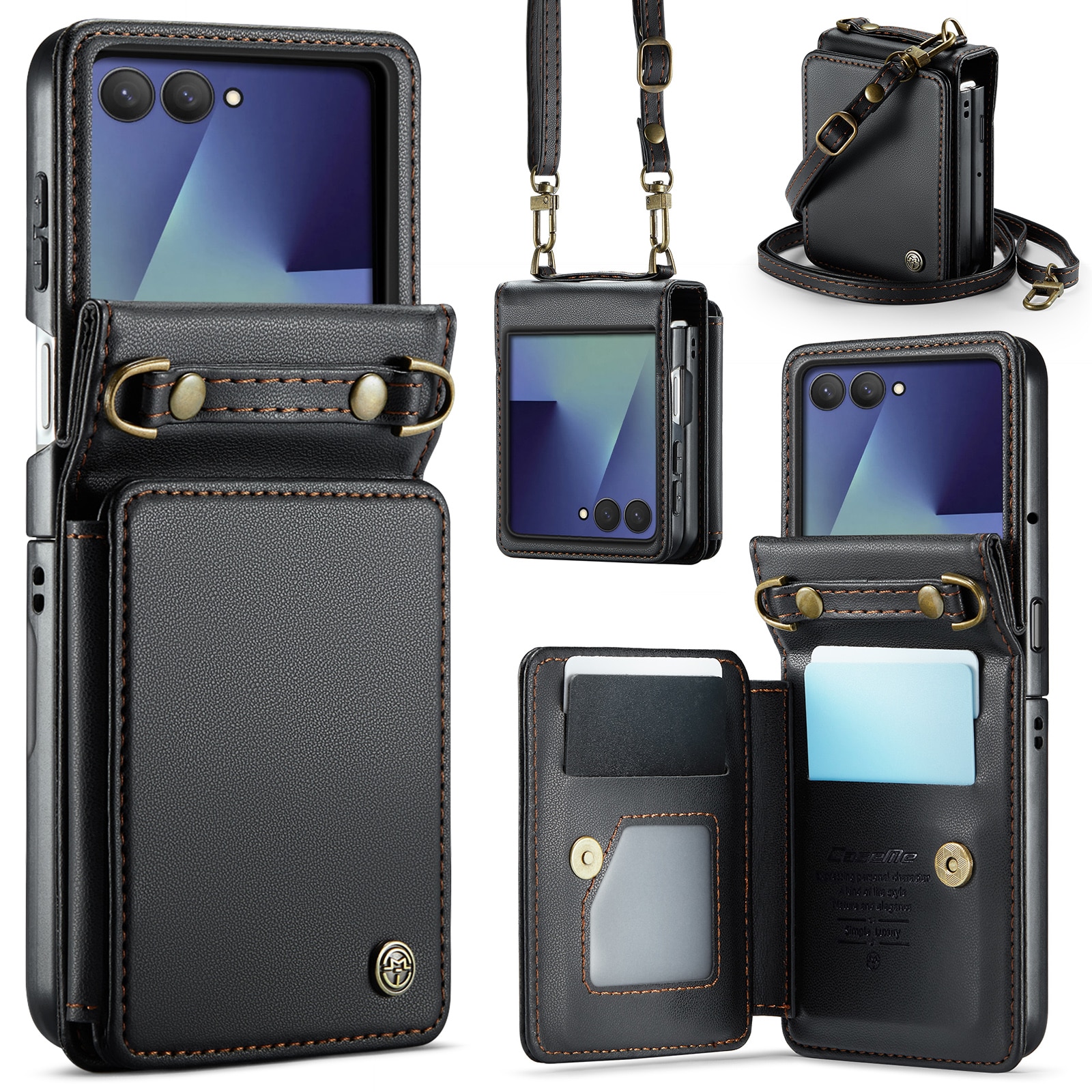 RFID blocking Lommebokdeksel Samsung Galaxy Z Flip 7 Svart