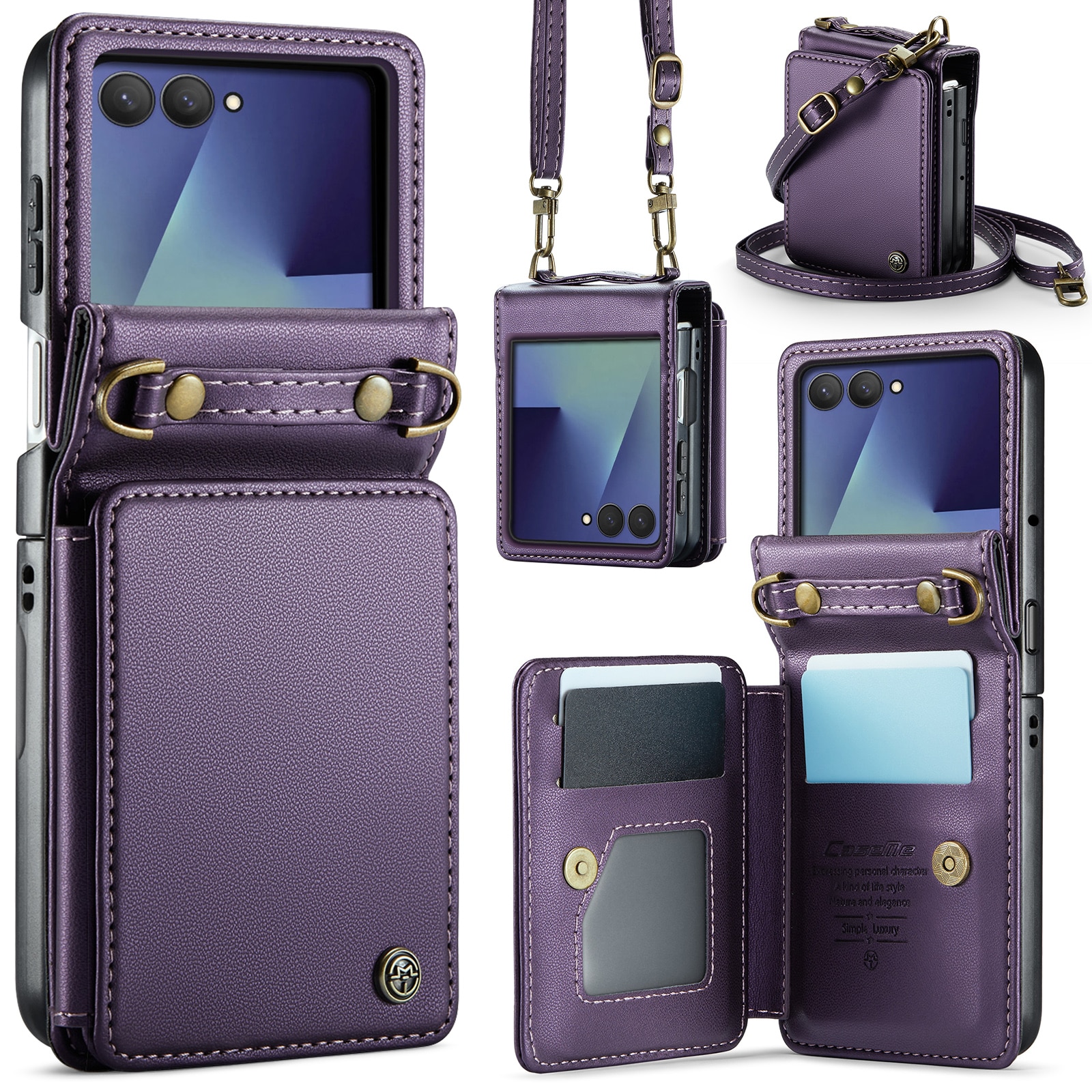 RFID blocking Lommebokdeksel Samsung Galaxy Z Flip 7 Lilla