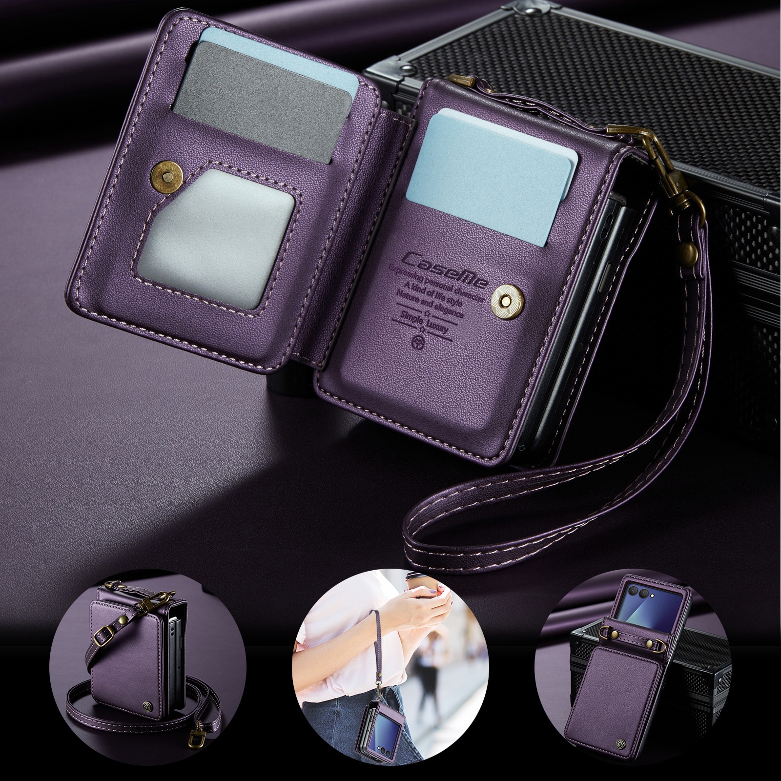 RFID blocking Lommebokdeksel Samsung Galaxy Z Flip 7 Lilla