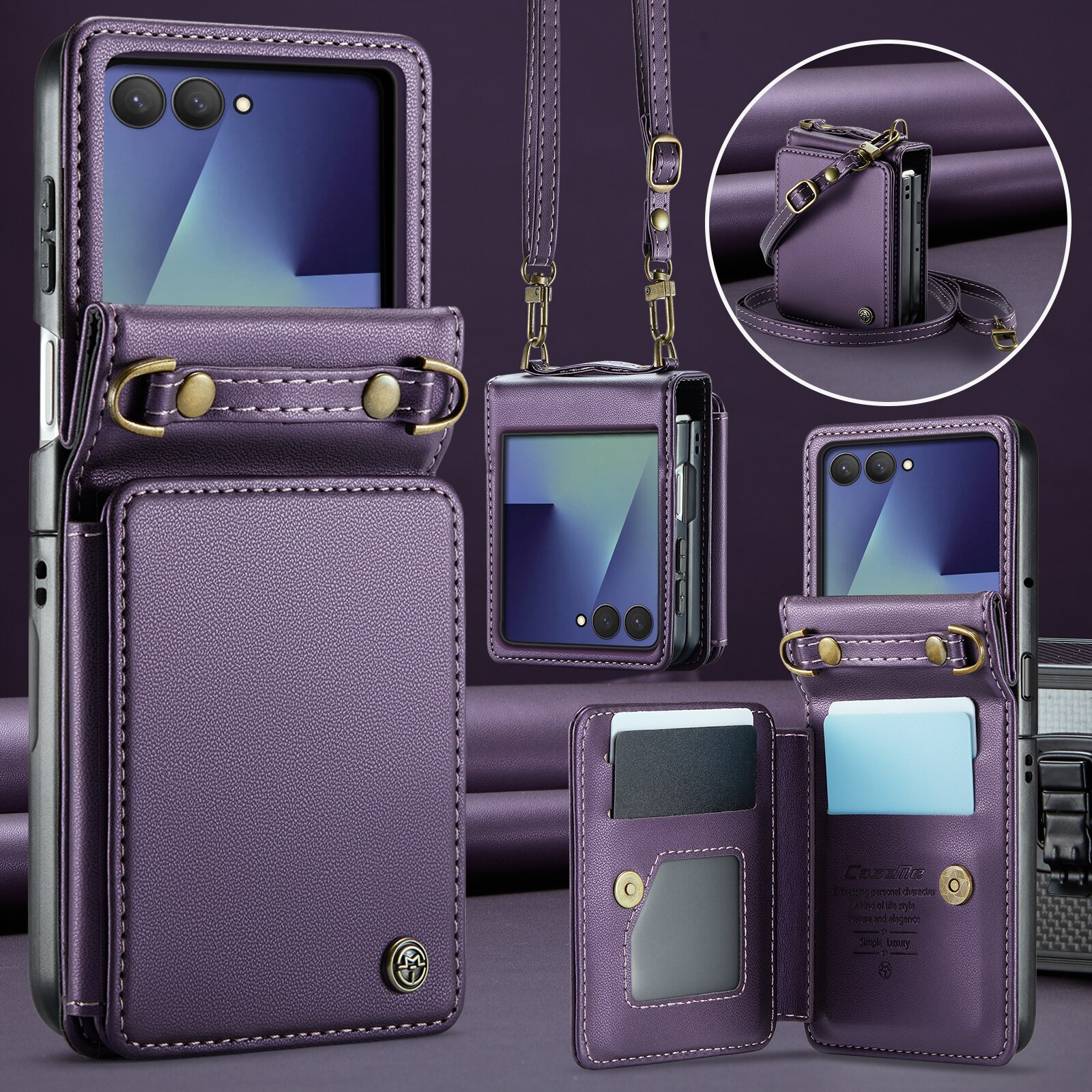 RFID blocking Lommebokdeksel Samsung Galaxy Z Flip 7 Lilla