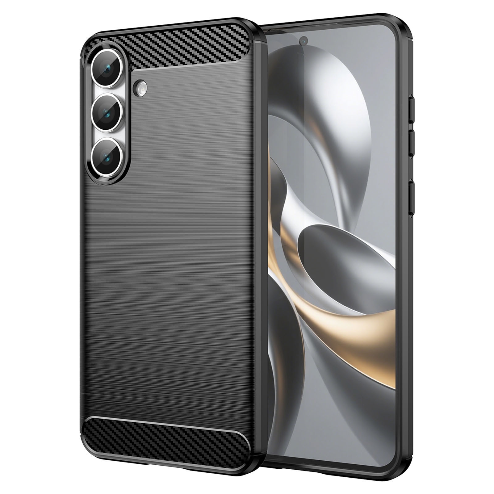 Samsung Galaxy S25 FE Deksel TPU Brushed Svart