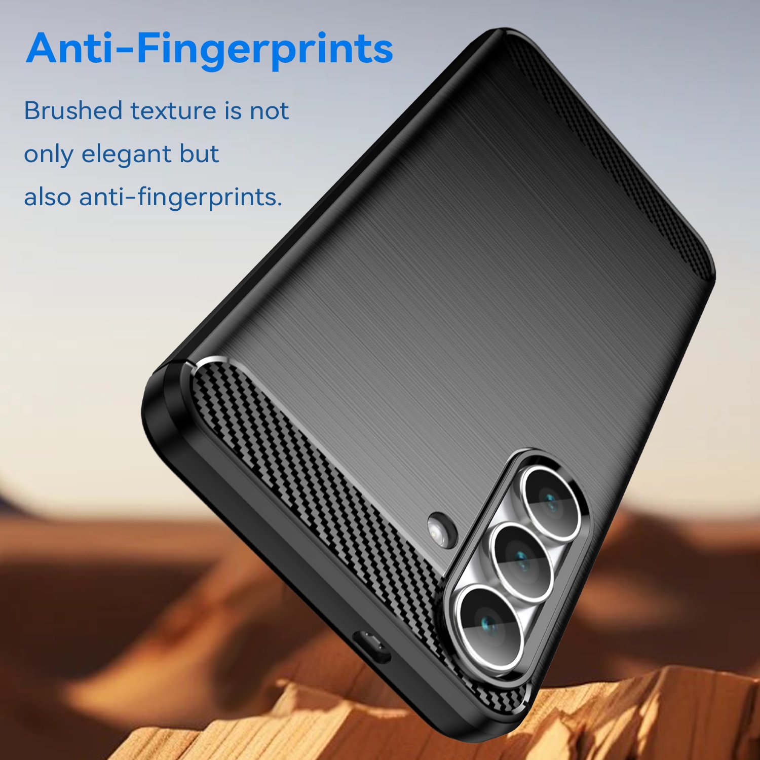 Samsung Galaxy S25 FE Deksel TPU Brushed Svart