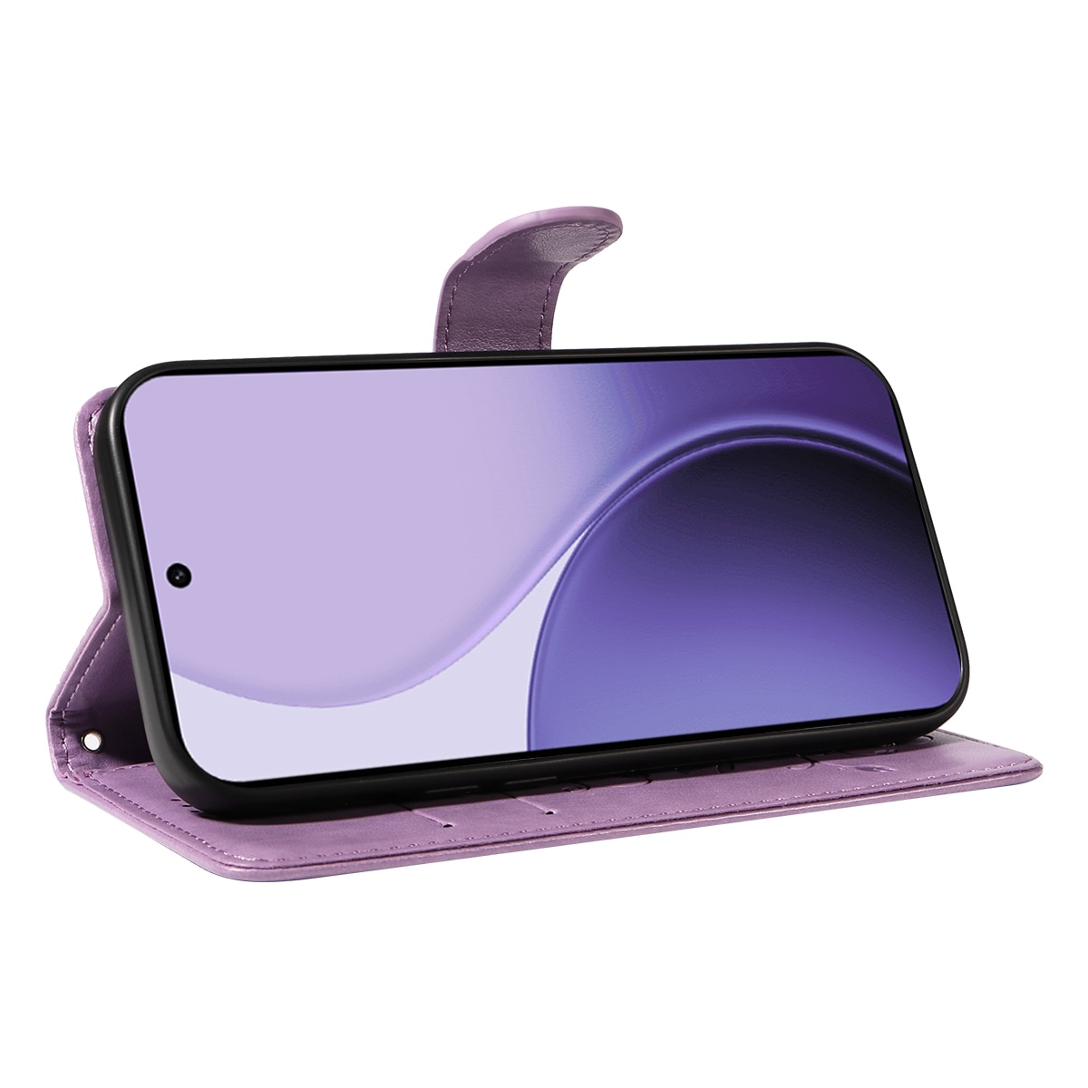 Lærveske Sommerfugler Oppo Reno 14 Lilla