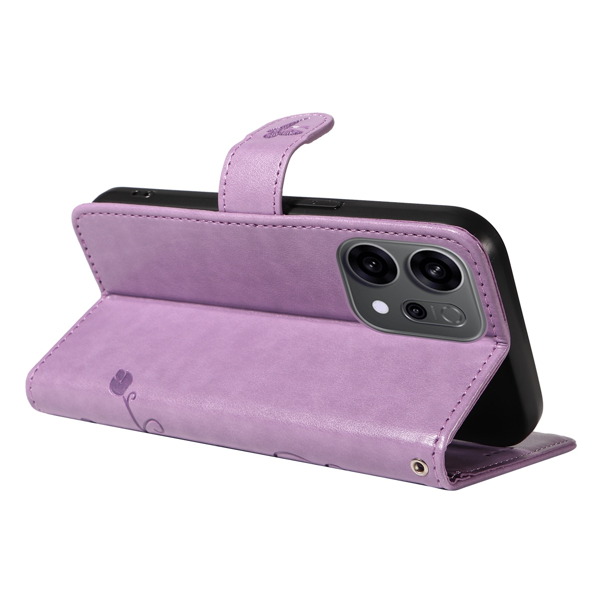 Lærveske Sommerfugler Oppo Reno 14 Lilla