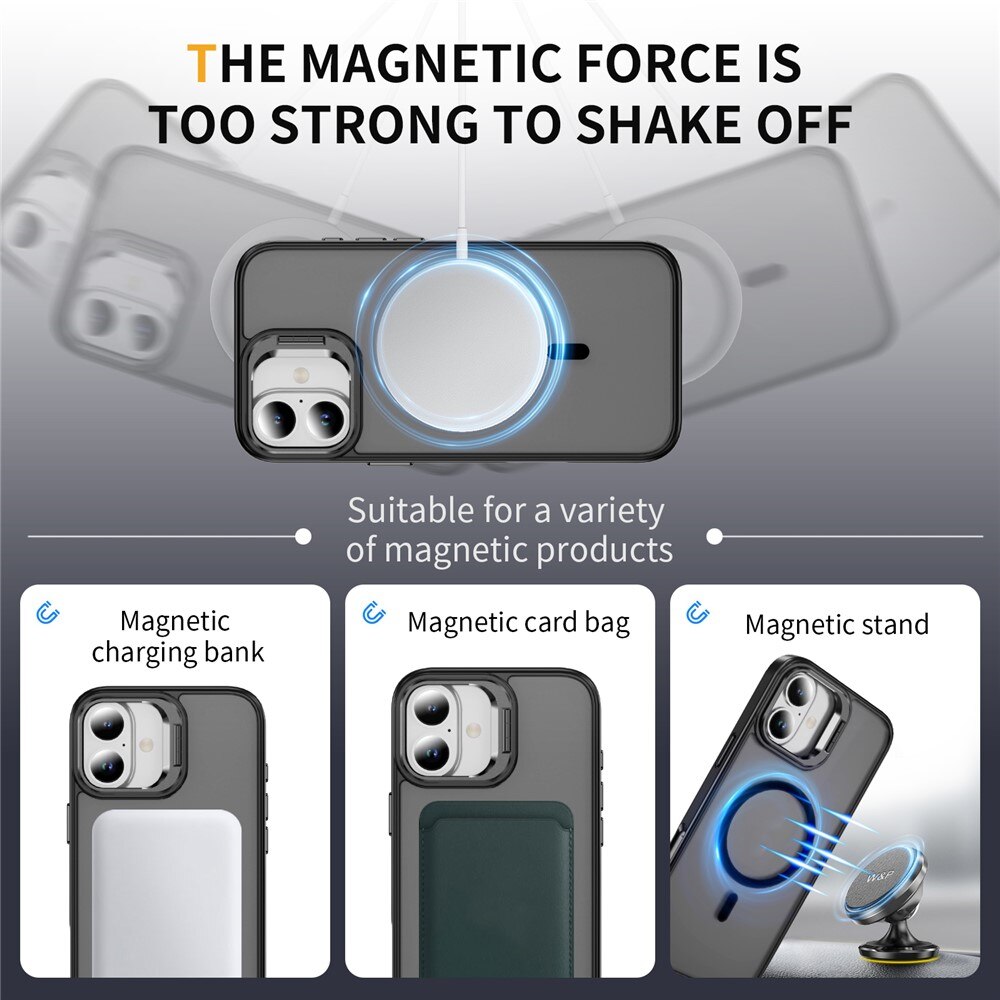 Hybriddeksel Kickstand MagSafe iPhone 17 Svart