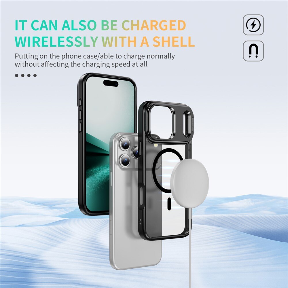 Hybriddeksel Kickstand MagSafe iPhone 17 Pro Svart