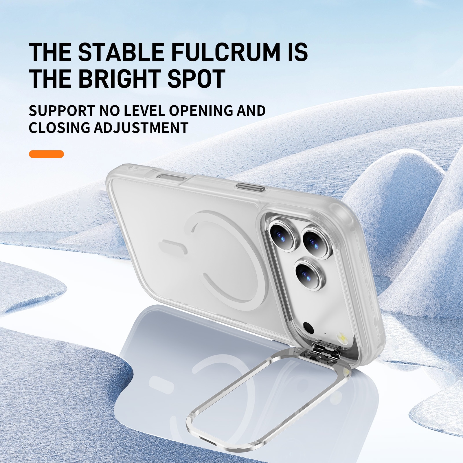 Hybriddeksel Kickstand MagSafe iPhone 17 Pro Gjennomsiktig