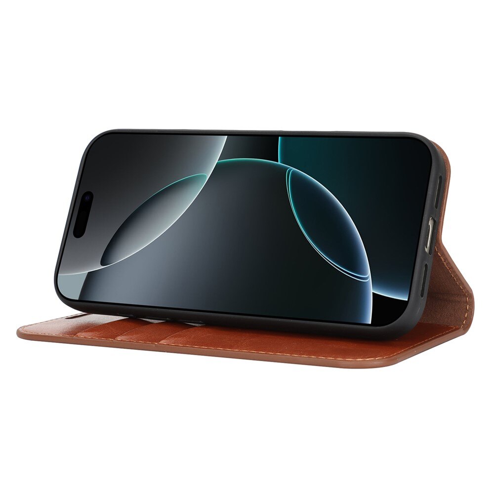 Mobiletui Ekte Lær iPhone 17 Brun