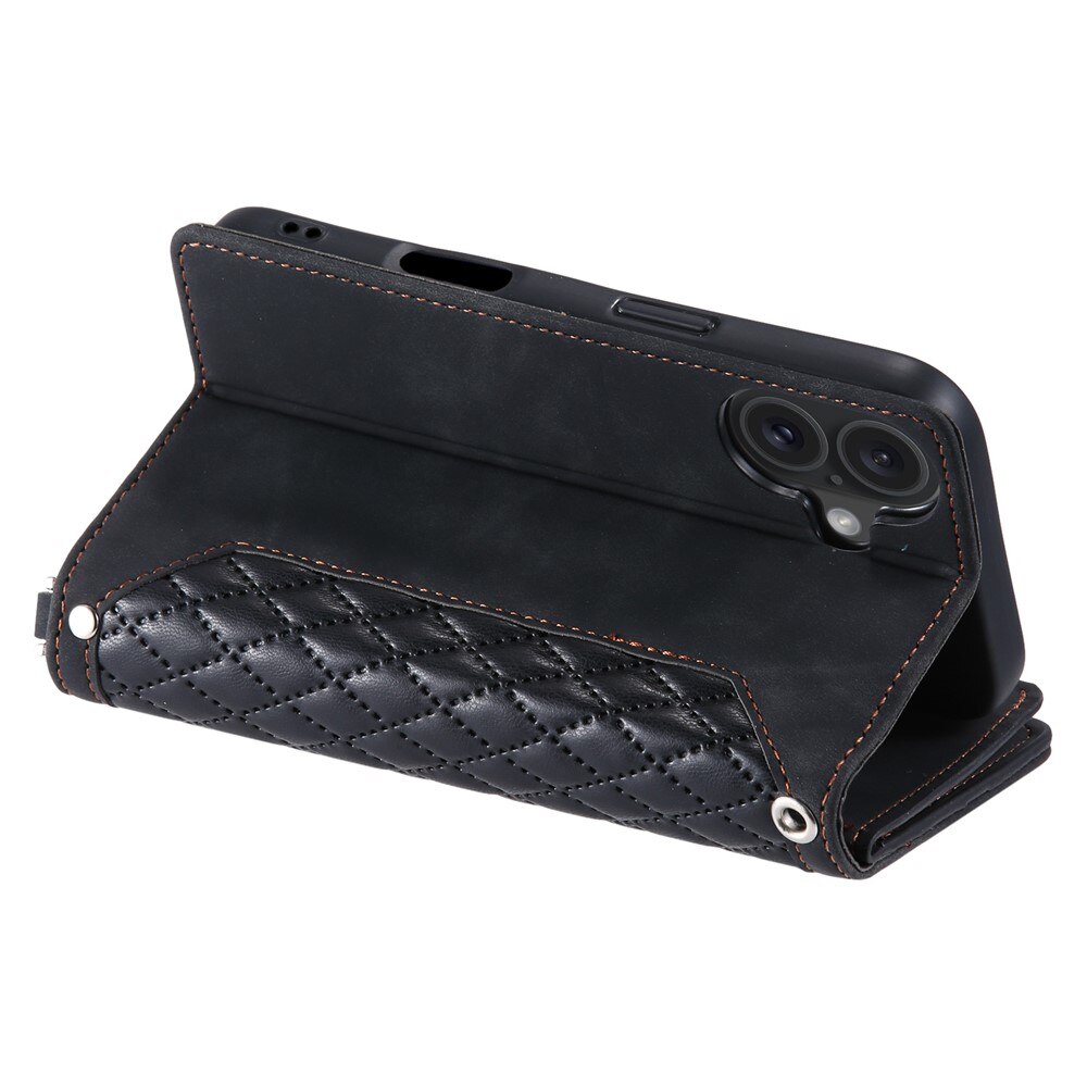 Lommebokveske iPhone 17 Quilted Svart