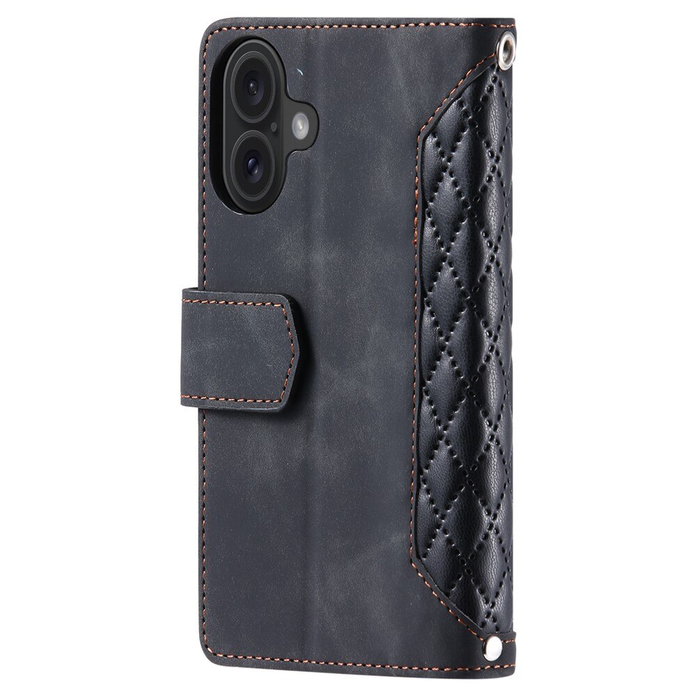 Lommebokveske iPhone 17 Quilted Svart