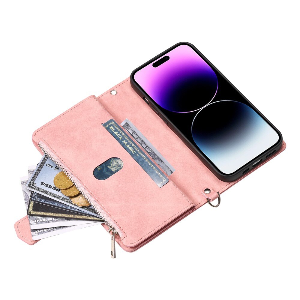 Lommebokveske iPhone 17 Quilted Rosa