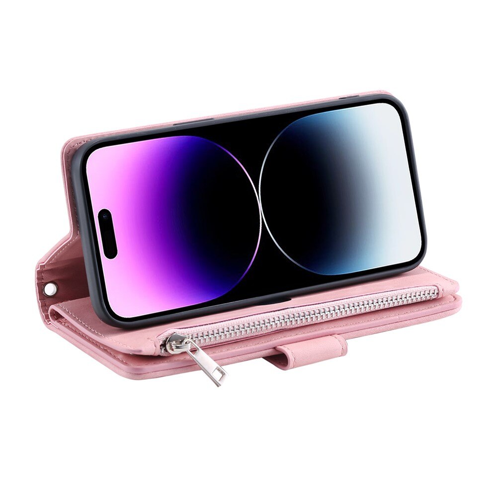 Lommebokveske iPhone 17 Quilted Rosa
