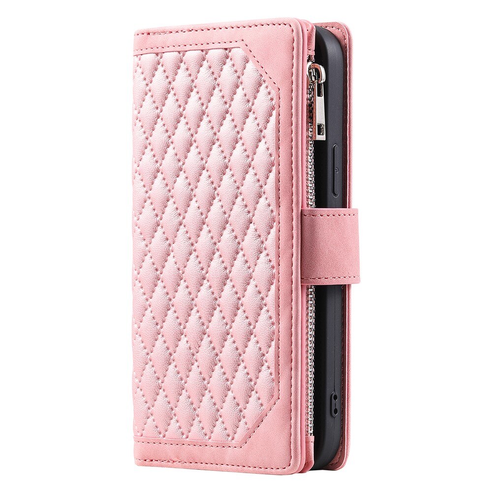 Lommebokveske iPhone 17 Quilted Rosa