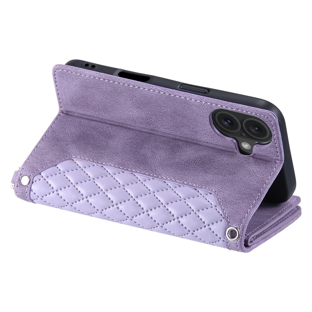 Lommebokveske iPhone 17 Quilted Lilla