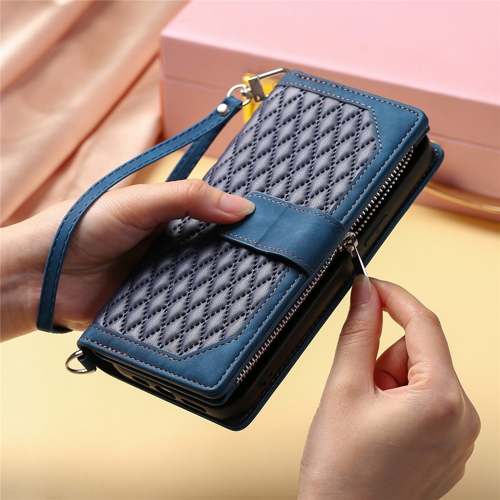 Lommebokveske iPhone 17 Quilted Blå