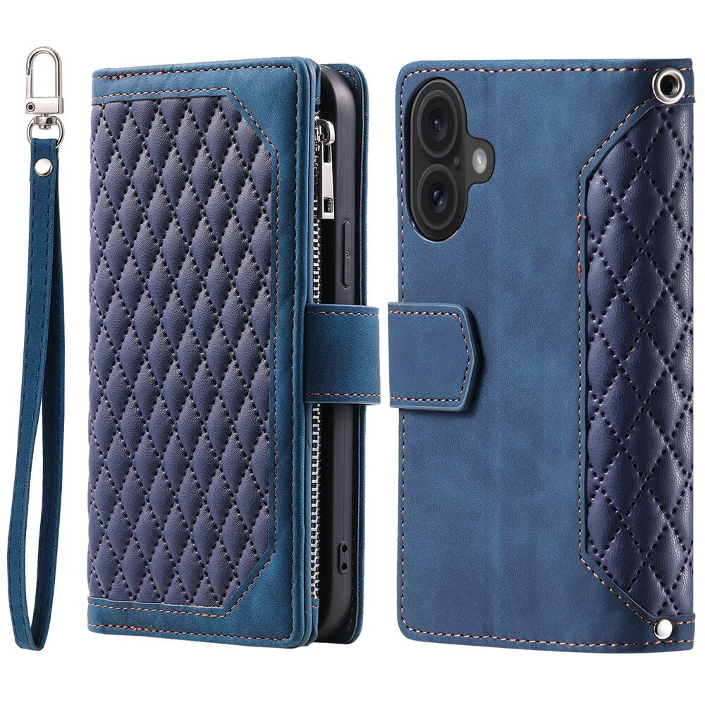 Lommebokveske iPhone 17 Quilted Blå