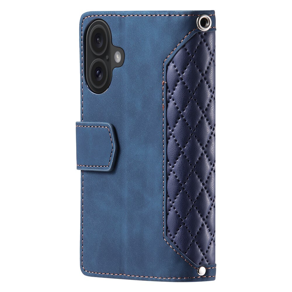 Lommebokveske iPhone 17 Quilted Blå