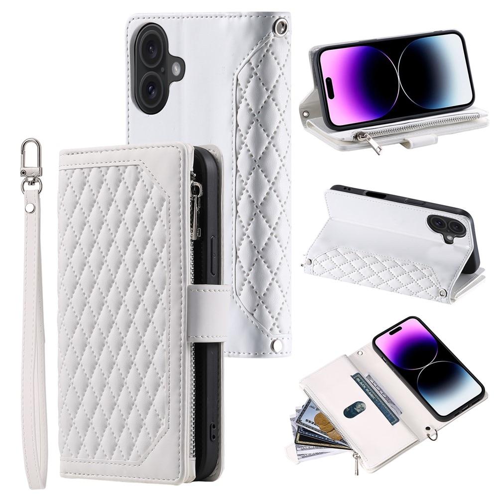 Lommebokveske iPhone 17 Quilted Hvit