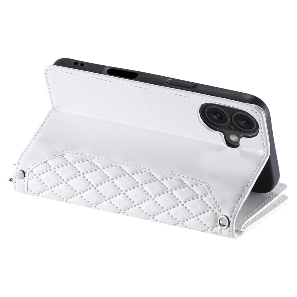 Lommebokveske iPhone 17 Quilted Hvit