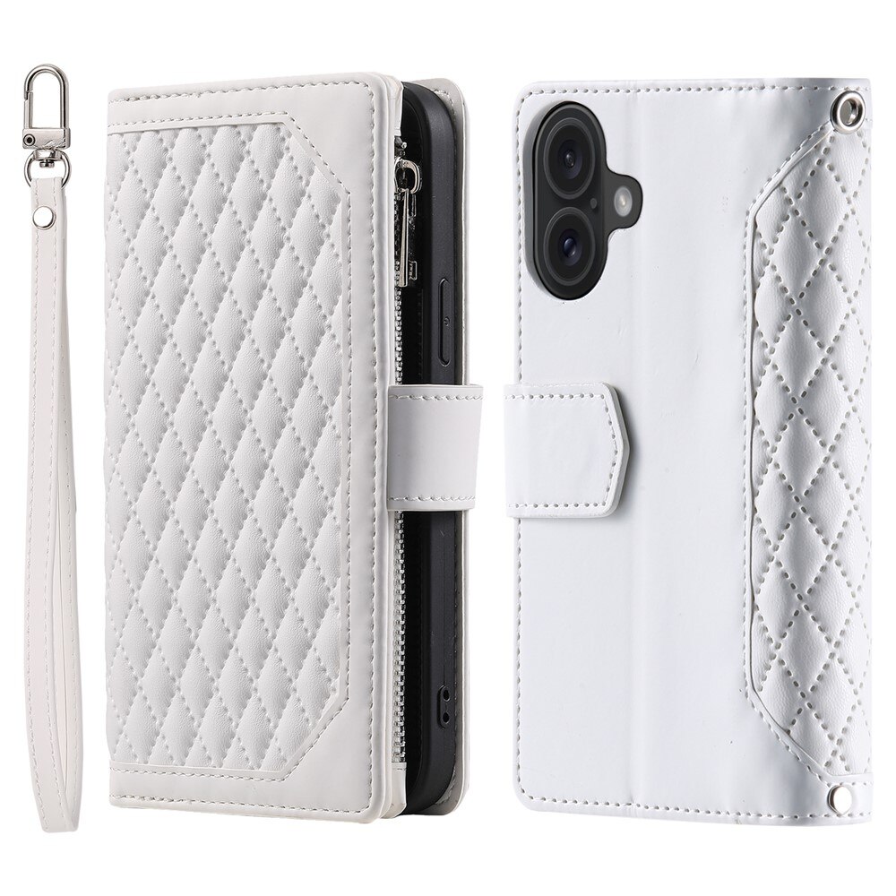 Lommebokveske iPhone 17 Quilted Hvit