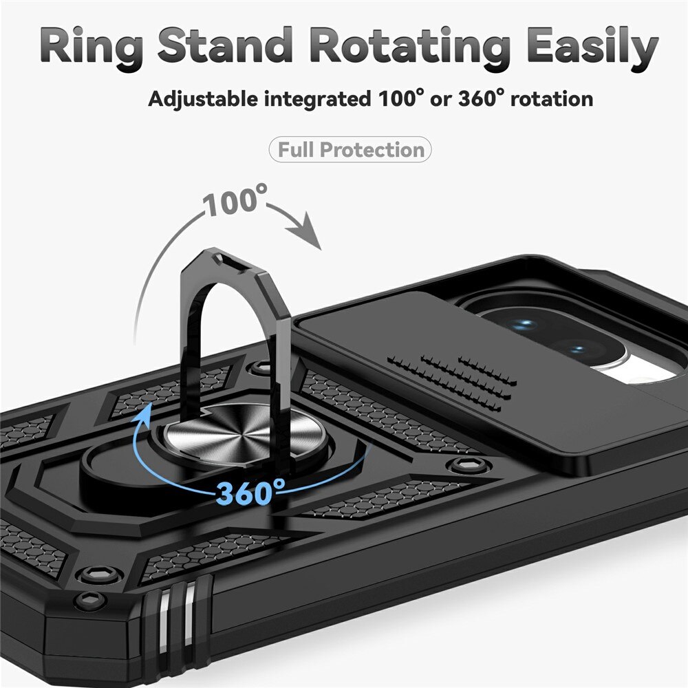 Hybriddeksel Ring + Kamerabeskyttelse Google Pixel 9a Svart